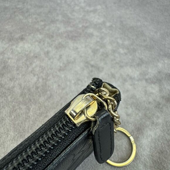 CHANEL Lambskin Camellia Embossed Key Holder Case Black - Picture 10 of 15